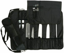 Carica l'immagine nel visualizzatore di Gallery, HANSHI Heavy Duty Utility 17 Slot Chef Knife Roll Bag Portable Nero