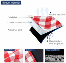 Carica l&#39;immagine nel visualizzatore di Gallery, Simpeak 200 x 200cm Coperta da Picnic Impermeabile e 200x200, Rosso Bianco