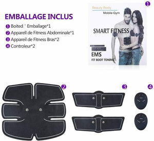 MASOMRUN Elettrostimolatore Muscolare, EMS Suscolo Addominale, Addominali