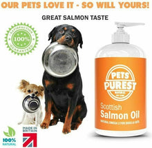Carica l'immagine nel visualizzatore di Gallery, Pets Purest 100% Naturale Puro Scozzese Olio di Salmone Omega 3 6 9 500 ml