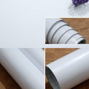 KINLO Adesivi carta per mobili 0.6M*5M(1 Rotolo) Bianco Nessuna 5M, Bianca