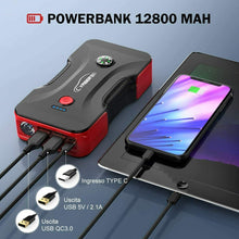 Carica l'immagine nel visualizzatore di Gallery, YABER Avviatore Batteria Auto 800A 12800mAh Emergenza per Rosso
