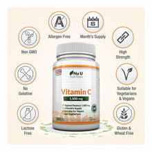 Carica l'immagine nel visualizzatore di Gallery, Vitamina C 1000 mg, 180 compresse (Fornitura Per 6 Mesi) Integratori alimentari