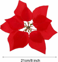 Carica l'immagine nel visualizzatore di Gallery, HMILYDYK 20PCS Christmas Decor fiori artificiali rosso stella di Natale...