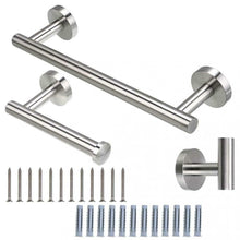 Carica l&#39;immagine nel visualizzatore di Gallery, BSTKEY - Set di 3 Accessori da Bagno in Acciaio Inox Spazzolato, con...