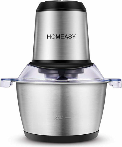 Tritatutto Elettrico, homeasy 2L Frullatore Multifunzionale con Argento