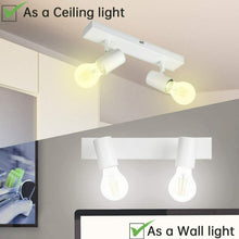 Carica l'immagine nel visualizzatore di Gallery, Kimjo Lampada da soffitto Orientabili, Bianco Faretti 2 Opaco