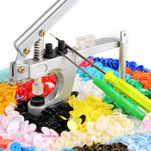 Carica l'immagine nel visualizzatore di Gallery, Kit da 300 Bottoni a Pressione e Pinze in Metallo, 20 Colori, in Plastica