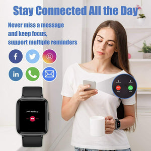 AIKELA Smartwatch, Orologio Fitness con Saturimetro (SpO2)/Misuratore nero