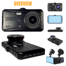 Carica l'immagine nel visualizzatore di Gallery, TELECAMERA AUTO FULL HD 1080P 4.0 DVR CAR DASH CAM CON VIDEO CAMERA RETROMARCIA