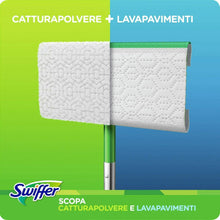 Carica l&#39;immagine nel visualizzatore di Gallery, Set completo di scopa cattura polvere Swiffer starter kit + 8 panni + 3 umidi