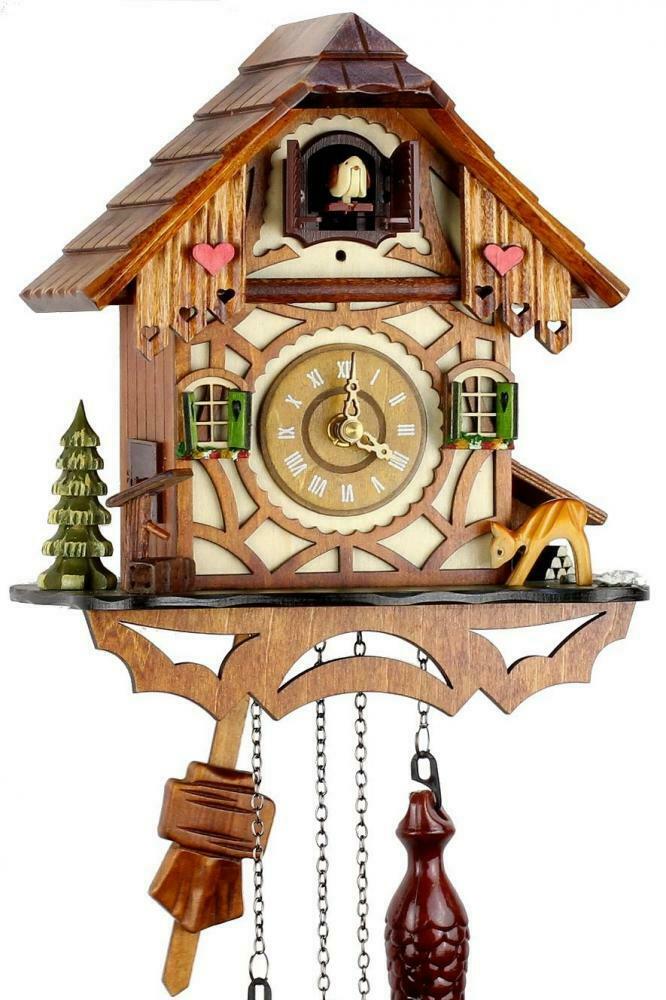 Orologio a cucù della Foresta Nera in vero legno con meccanismo Marrone
