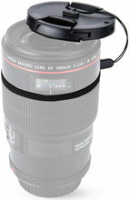 Carica l'immagine nel visualizzatore di Gallery, 2 x Coperture con laccetto per obiettivo da 95 mm, Cover per lenti in ABS nero