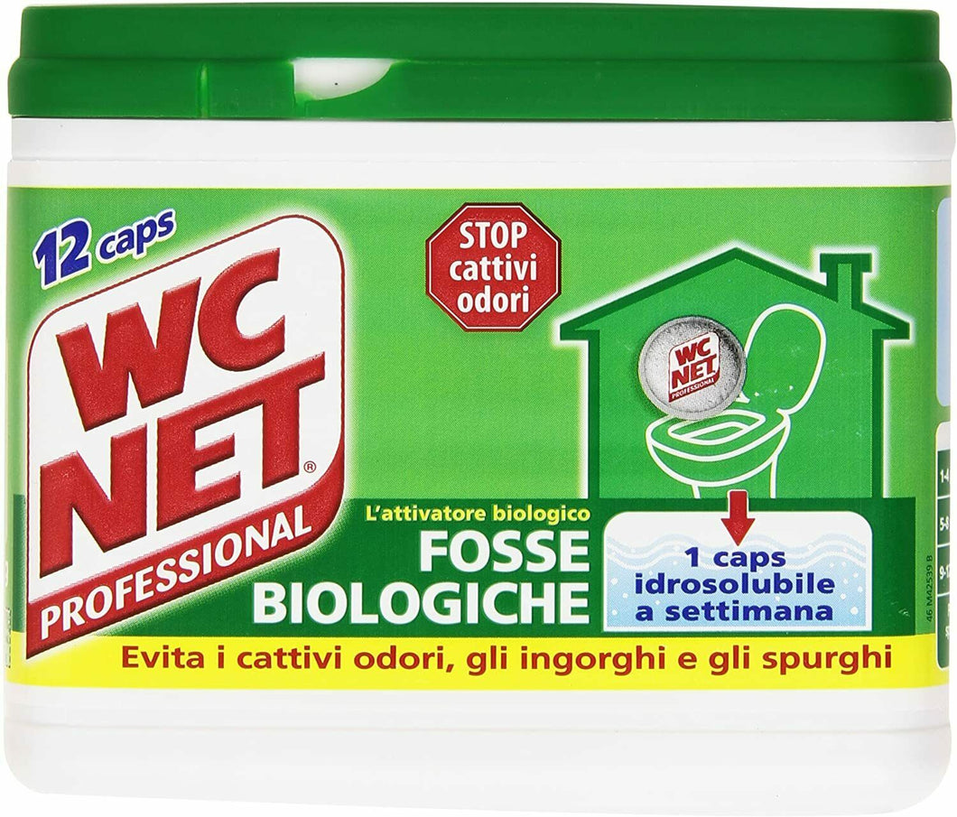 12 x Capsule per WC, Trattamento fosse biologiche, Evita cattivi odori ingorghi