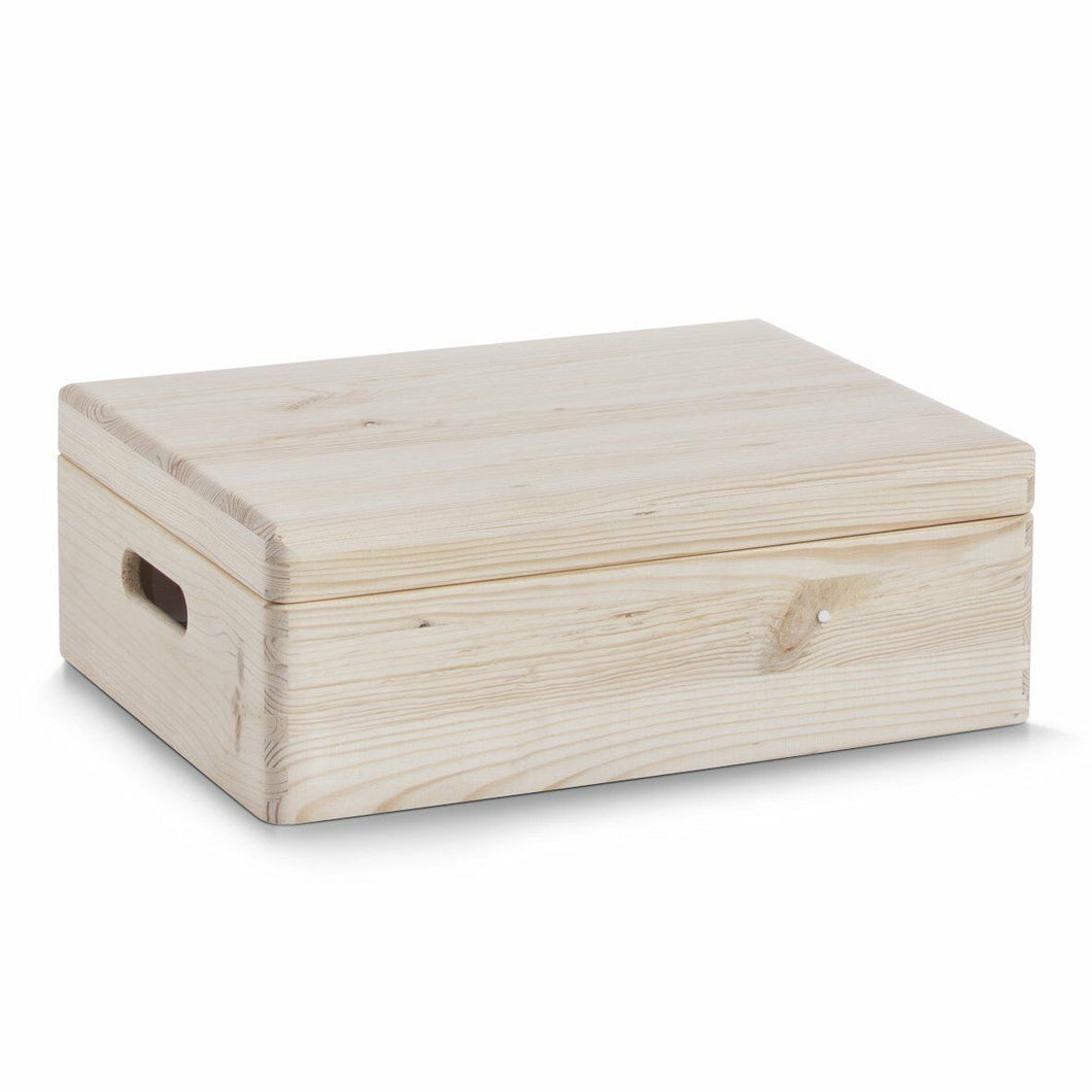 Zeller 13151 Scatola multiuso in legno con coperchio, 40 x 30 x 14 cm