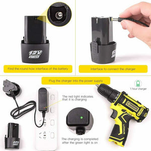MKODDE Trapano Avvitatore Batteria 12 V,Avvitatore Elettrico...