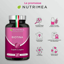 Carica l&#39;immagine nel visualizzatore di Gallery, Biotina Nutrimea Trattamento 4 Mesi | 120 capsule | Zinco Selenio Vitamina It