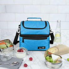 Carica l'immagine nel visualizzatore di Gallery, Borsa Termica Pranzo con Tracolla Grande Capacità Blue