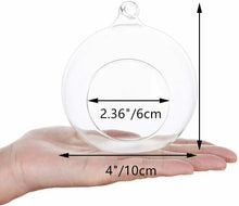 Carica l'immagine nel visualizzatore di Gallery, Glasseam Portacandele da Appendere 6 Pezzi Grande Apertura 10cm 6Pz, Clear