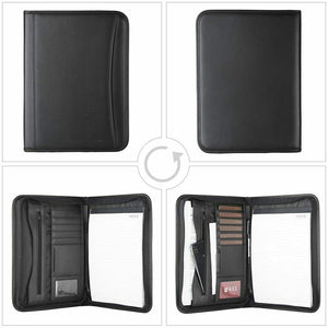 Cartella Porta Documenti A4 Pelle Portablocco Con Pinza, Cartelline Portablocchi