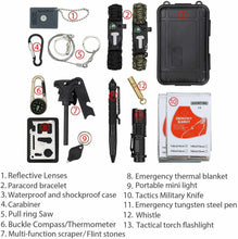 Carica l'immagine nel visualizzatore di Gallery, Proster Kit Sopravvivenza 16 in 1 Emergenza Multiuso per Trekking...
