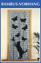 Carica l'immagine nel visualizzatore di Gallery, Wenko - Tenda richiudibile in Legno di bambu, 90 x Katze Und Schmetterling