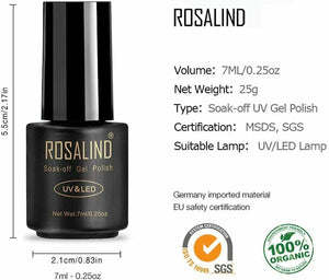 ROSALIND Smalto Semipermanente per Unghie 24pzs Set di Smalti Gel ra24-set1