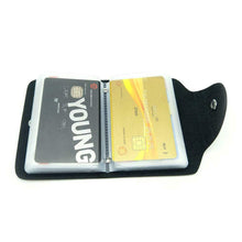 Carica l'immagine nel visualizzatore di Gallery, Porta Carte di Credito Pelle per Uomo Donna - 26 Slot (Nero) Nero