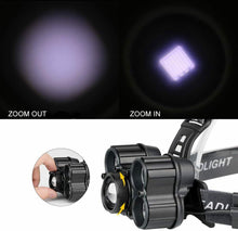 Carica l&#39;immagine nel visualizzatore di Gallery, Torcia da testa frontale a LED ricaricabile USB impermeabile, LED 20000 lm