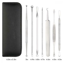 Carica l'immagine nel visualizzatore di Gallery, Rimozione Punti Neri Naso Leva Comedoni 7PCS Blackhead Remover Kit per Punti...
