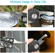 Carica l'immagine nel visualizzatore di Gallery, HONZIN Coltello Multiuso，Utensile Acciaio 10in1 Inossidabile，Adatto per Campeggi