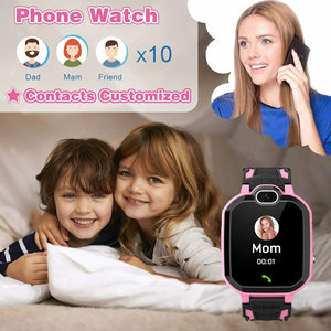 INIUPO Smartwatch per bambini ragazze Gioco telefono Smart Watch Rosa