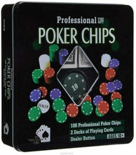 Carica l&#39;immagine nel visualizzatore di Gallery, Extrela - Set da poker con scatola in metallo, 200 fiches poker, 2 mazzi...