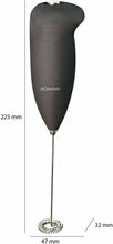 Carica l'immagine nel visualizzatore di Gallery, Monta latte elettrico in acciaio inox per schiuma cappuccino a batterie, 22.5 cm