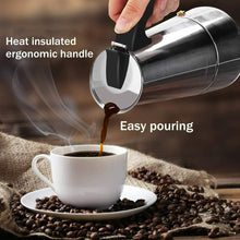 Carica l'immagine nel visualizzatore di Gallery, Godmorn Caffettiera Moka, Espresso in Acciaio INOX per Induzione...