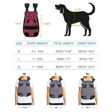 Carica l'immagine nel visualizzatore di Gallery, Bwiv Marsupio per Cani Tela Zaini Trasporto Spallacci XL, Red