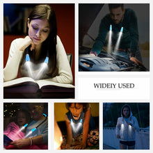 Carica l'immagine nel visualizzatore di Gallery, Lampada da lettura a LED a libro con luce USB ricaricabile, vivavoce, 4 Blue