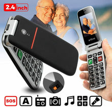 Carica l'immagine nel visualizzatore di Gallery, Telefono Cellulare per anziani Nero, Funzione SOS, Schermo 2.4", Tasti grandi