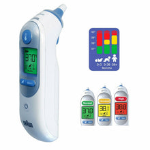Carica l&#39;immagine nel visualizzatore di Gallery, Termometro auricolare a infrarossi per neonati Braun ThermoScan+ 21 coprilenti