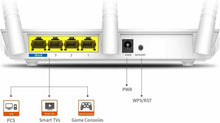 Carica l'immagine nel visualizzatore di Gallery, Router Wireless IEEE 802.11 n / g / b Velocità 300 mbps, 3 antenne 5 db Tenda F3