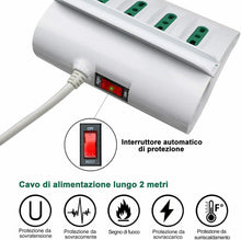 Carica l&#39;immagine nel visualizzatore di Gallery, Extrastar Multipresa da Scrivania/Tavolo con 2 Presa 6 Prese -2 USB, Bianco