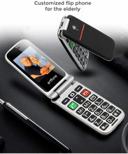 Carica l'immagine nel visualizzatore di Gallery, Telefono Cellulare per anziani Nero, Funzione SOS, Schermo 2.4", Tasti grandi