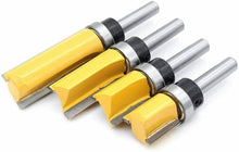Carica l'immagine nel visualizzatore di Gallery, DingGreat 4Pcs Fresa a Taglienti Diritti per Rifilare con Cuscinetto, con codolo