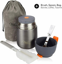 Carica l&#39;immagine nel visualizzatore di Gallery, Scaldavivande elettrico Thermos per cibo, Capacità 450 ml, Grigio, 16 cm