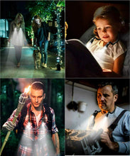 Carica l'immagine nel visualizzatore di Gallery, Lampada da lettura a LED a libro con luce USB ricaricabile, vivavoce, 4 Nero