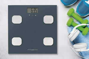 Bilancia pesapersone digitale compatta Rowenta, Display LCD Calcolo massa, 150kg