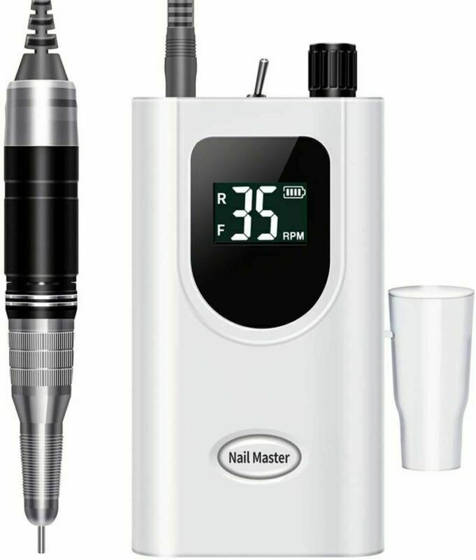 Delanie Fresa per Unghie Professionale, Portatile e Ricaricabile 35000 Bianco