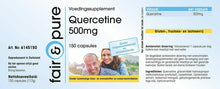 Carica l'immagine nel visualizzatore di Gallery, Quercetina 500 mg - Vegan - Alto dosaggio - 150 Capsule