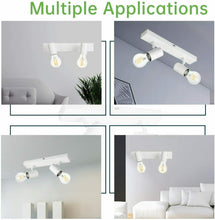 Carica l'immagine nel visualizzatore di Gallery, Kimjo Lampada da soffitto Orientabili, Bianco Faretti 2 Opaco