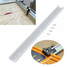 Carica l'immagine nel visualizzatore di Gallery, 400mm T-Track T-Slot Tracks, lega di alluminio Con 4 Viti Autofilettanti Pista